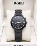 Rado Black Dial Silver-Tone Stainless Steel Analog Watch