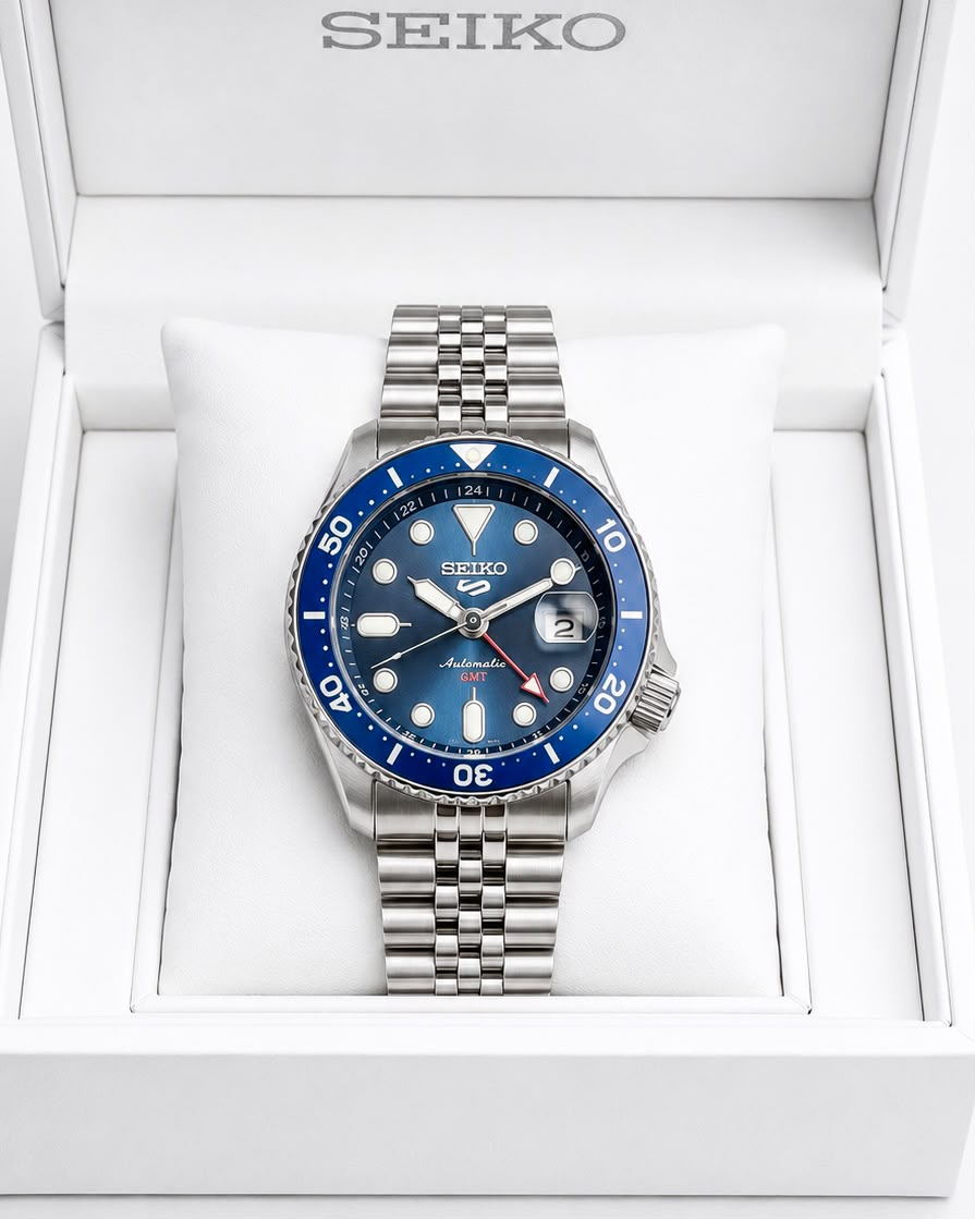 Seiko 5 Sports Blue Dial Stainless Steel Automatic Watch