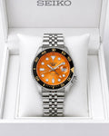 Seiko 5 Sports Orange Dial Stainless Steel Automatic Watch