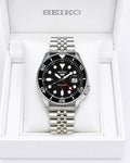 Seiko 5 Sports Black Dial Stainless Steel Automatic Watch