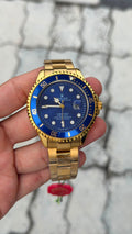 Rolex Submariner Gold-Tone Blue Dial Watch