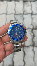 Rolex Submariner Silver-Tone Blue Dial Watch