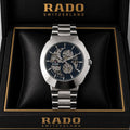 Rado DiaStar Skeleton Blue Dial Silver Strap Men's Watch