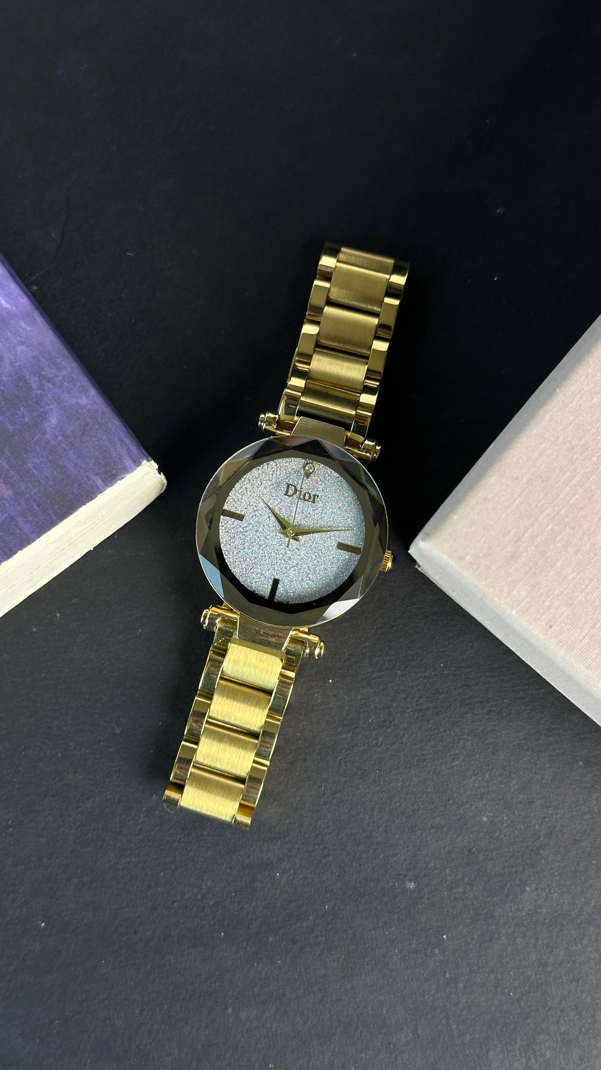 Dior White Glitter Dial Women's Watch