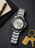 Rolex White Dial Silver Stainless Steel Yacht-Master Style Watch