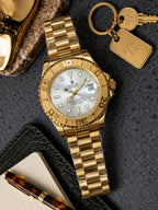 Rolex Silver Dial Gold Stainless Steel Yacht-Master Style Watch