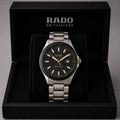 Rado Black Dial Black Bezel Two-Tone Stainless Steel Luxury Watch