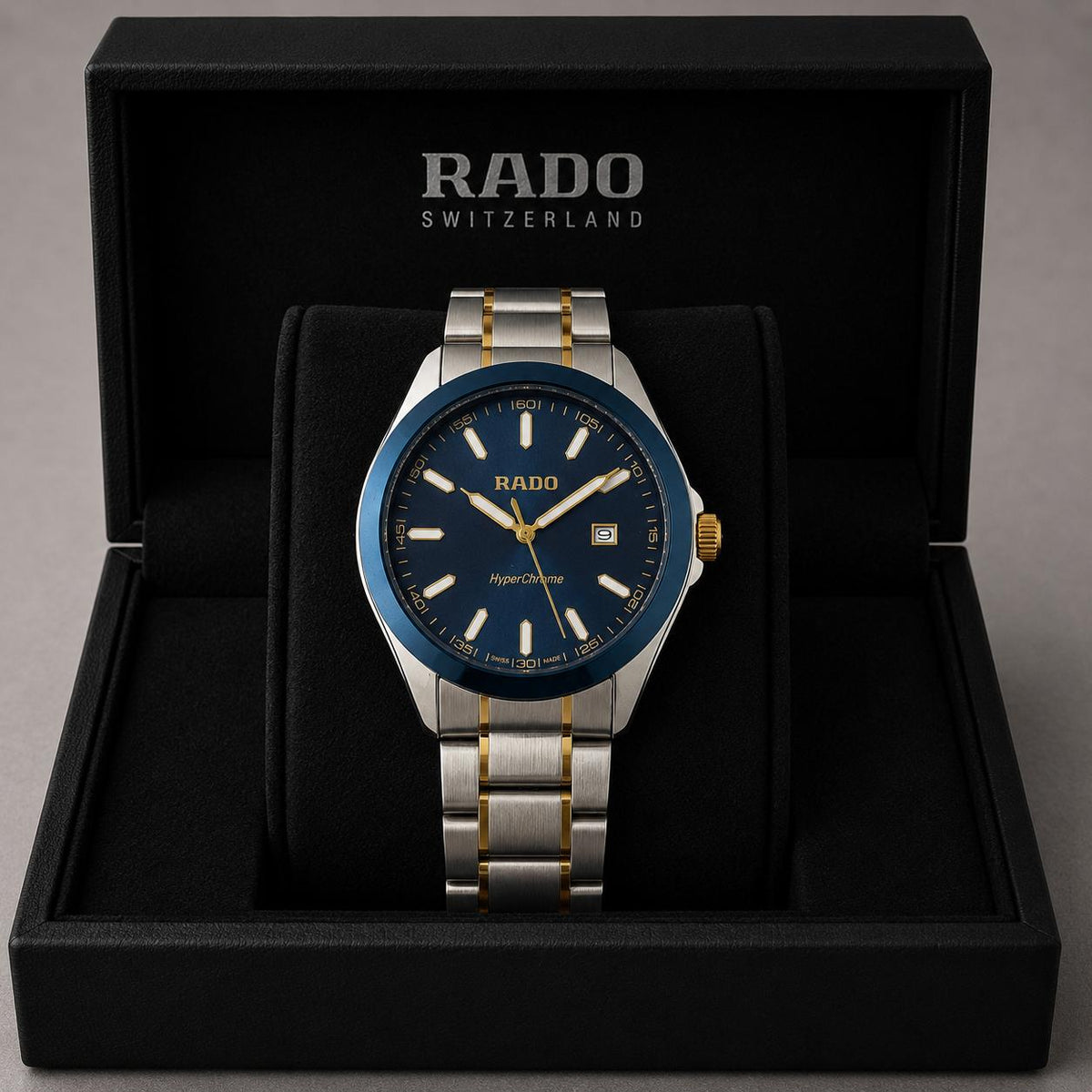 Rado Blue Dial Blue Bezel Two-Tone Stainless Steel Luxury Watch
