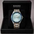 Rado Mint Blue Dial Blue Bezel Two-Tone Stainless Steel Luxury Watch