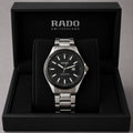 Rado Black Dial Black Bezel Silver Stainless Steel Luxury Watch