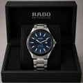 Rado Blue Dial Black Bezel Silver Stainless Steel Luxury Watch