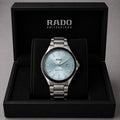 Rado Light Blue Dial Black Bezel Two-Tone Stainless Steel Luxury Watch