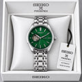 Seiko Green Dial Stainless Steel Automatic Open Heart Watch