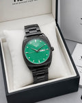 Tissot PRX Green Dial Day-Date Black Tone Luxury Swiss Watch