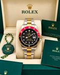 Rolex Submariner Black Dial Red Bezel Two-Tone Watch