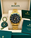 Rolex Submariner Black Dial Black Bezel Gold Watch