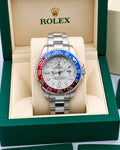 Rolex Submariner White Dial Blue & Red Bezel Two-Tone Watch