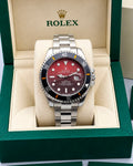 Rolex Submariner Red Dial Red & Black Bezel Silver Watch