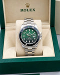 Rolex Submariner Green Dial Black Bezel Silver Watch