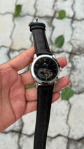 Tommy Hilfiger Automatic Classic Luxury Watch – Black Silver Dial & Black Leather Belt