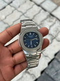 Patek Philippe Blue Dial Silver Stainless Steel Nautilus Watch