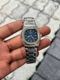 Patek Philippe Blue Dial Silver Stainless Steel Women’s Nautilus Watch
