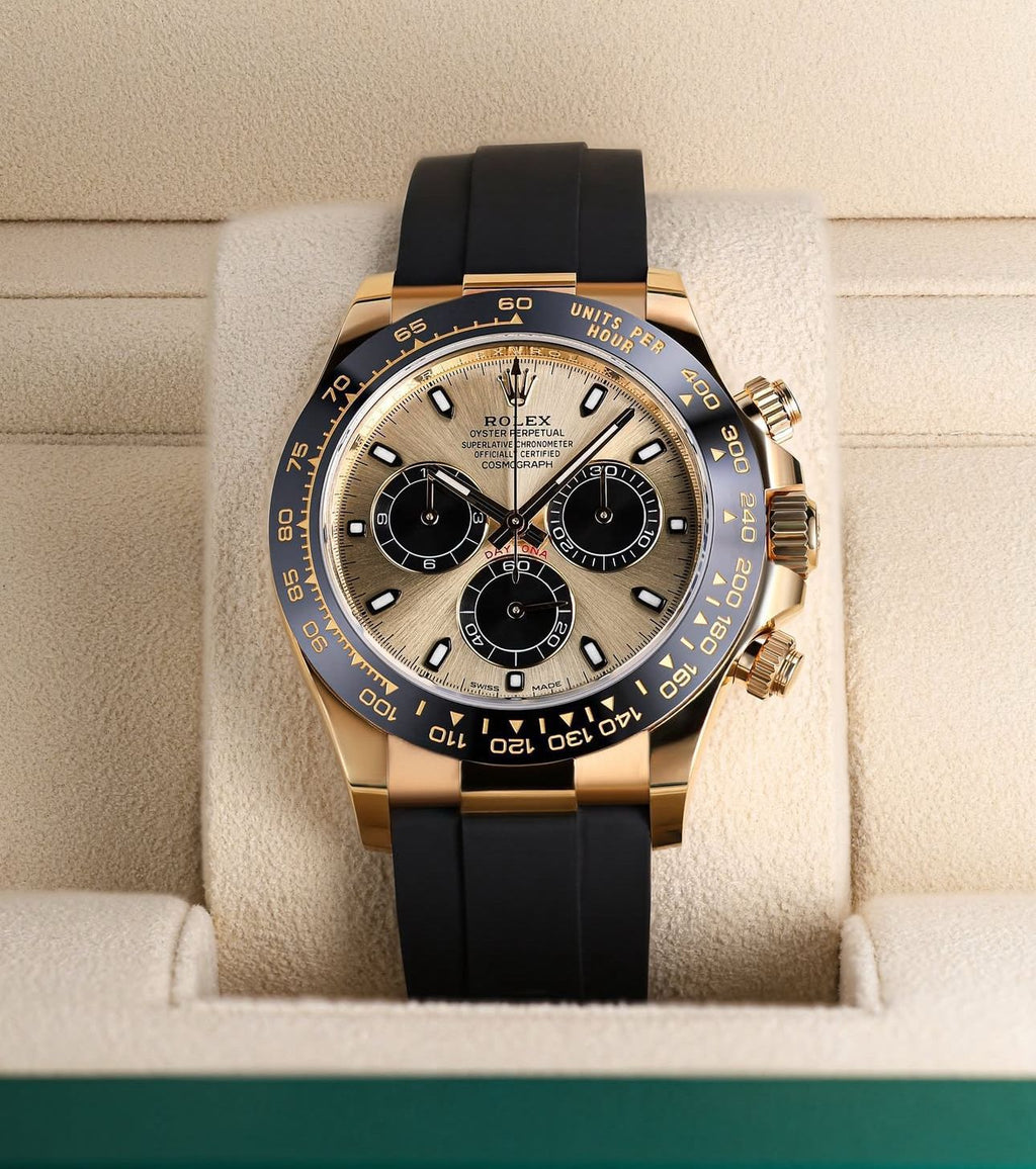 Casual Rolex Rainbow Gold Dial New Model Men's Watch