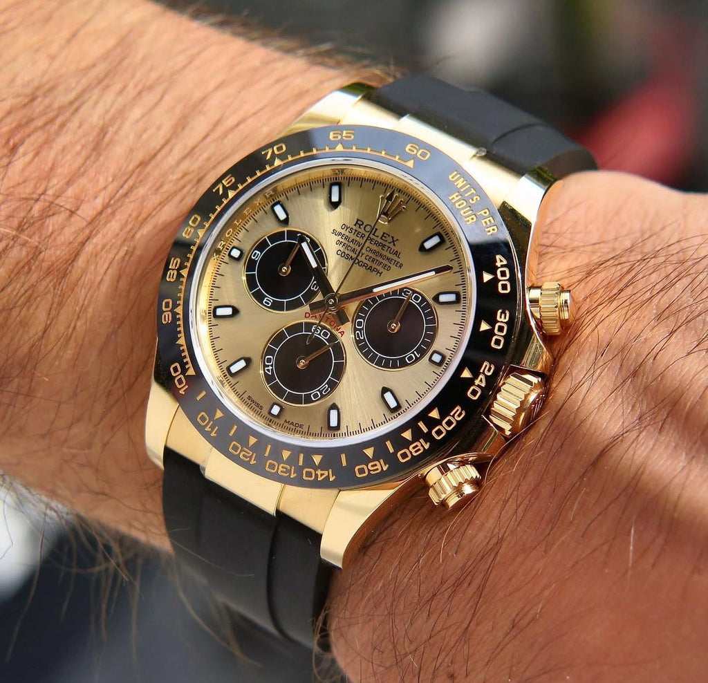 Casual Rolex Rainbow Gold Dial New Model Men's Watch