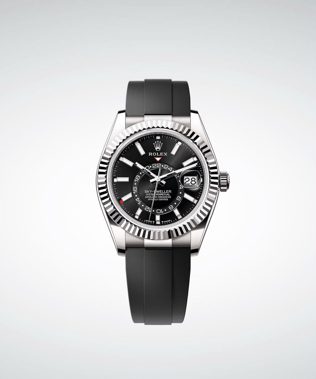Rolex Black Strap Automatic Men's Watch