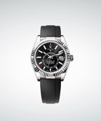 Rolex Black Strap Automatic Men's Watch