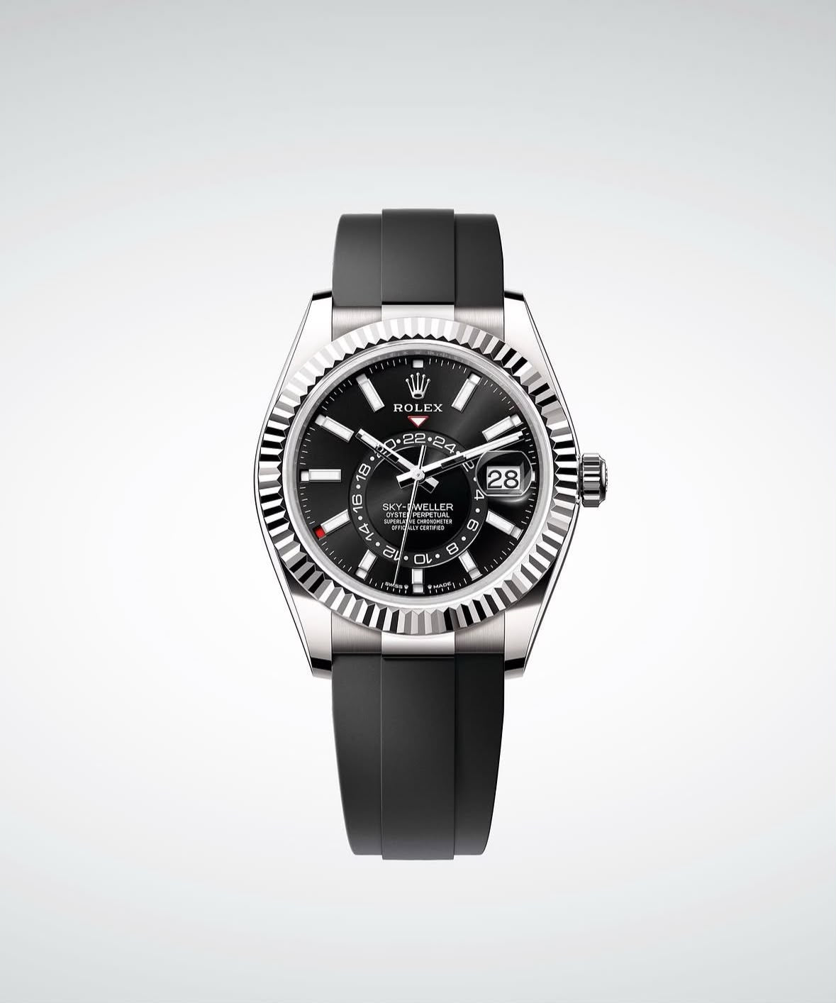 Rolex Black Strap Automatic Men's Watch