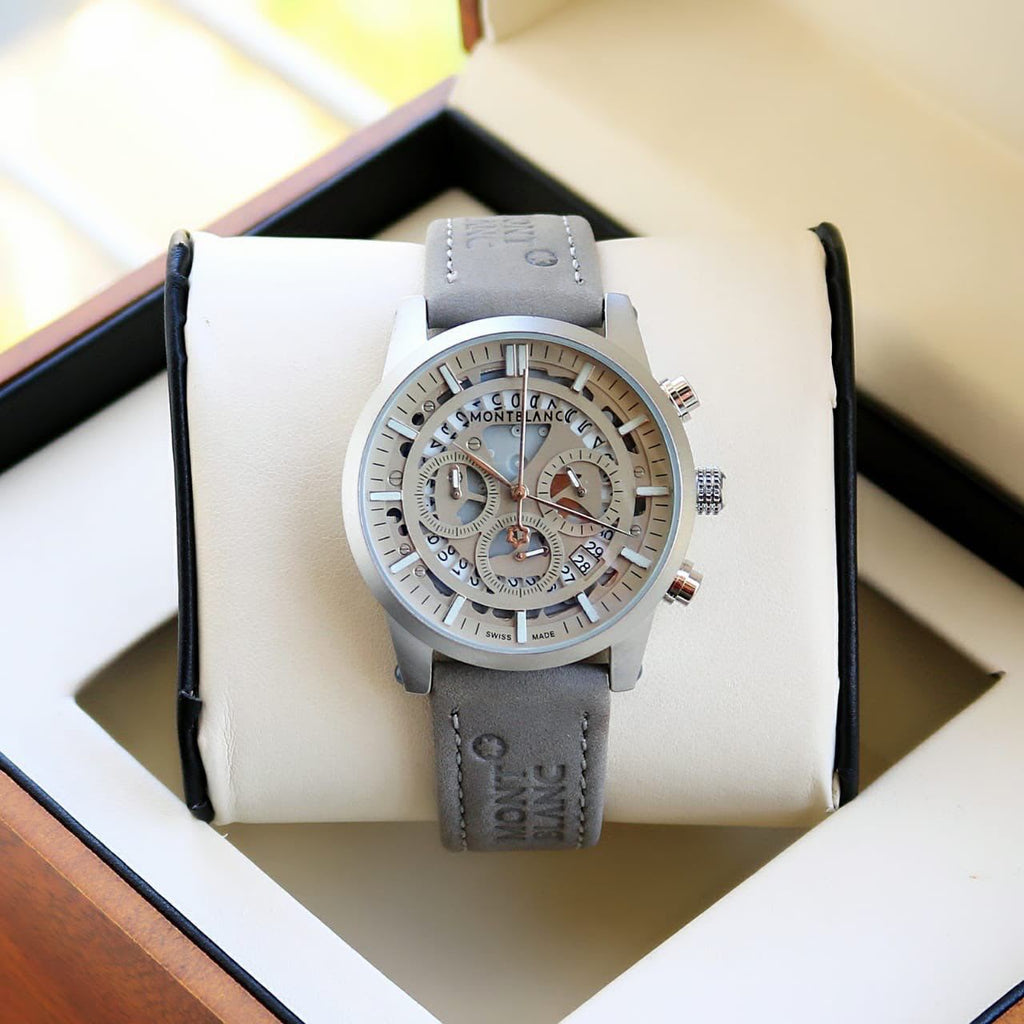 Montblanc Leather Chronograph Men's Watch