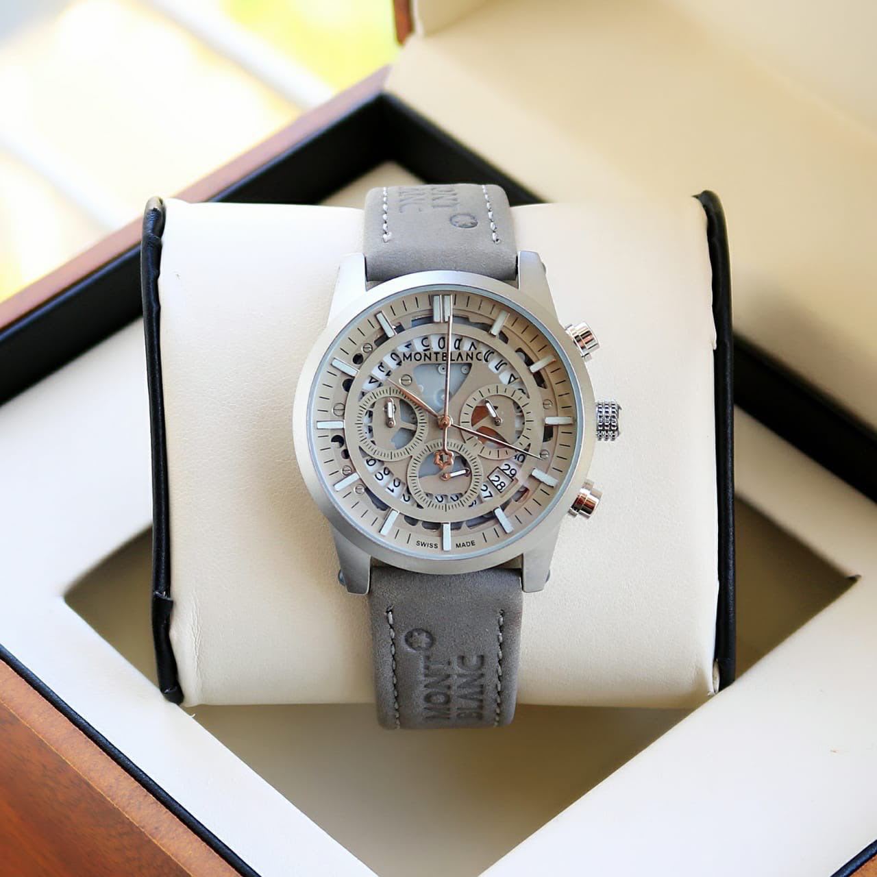 Montblanc Leather Chronograph Men's Watch