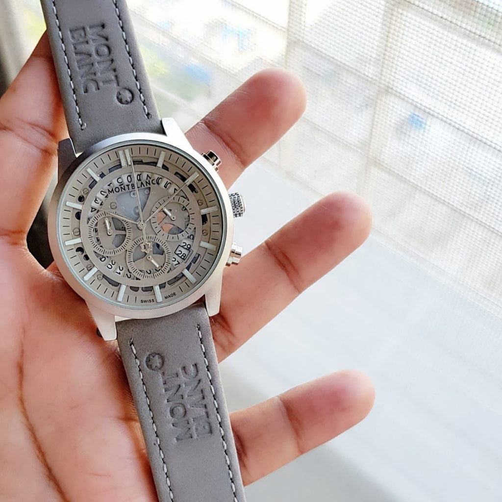 Montblanc Leather Chronograph Men's Watch