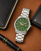 Casio Edifice EFV-100D-1AV Green Dial Watch For Men