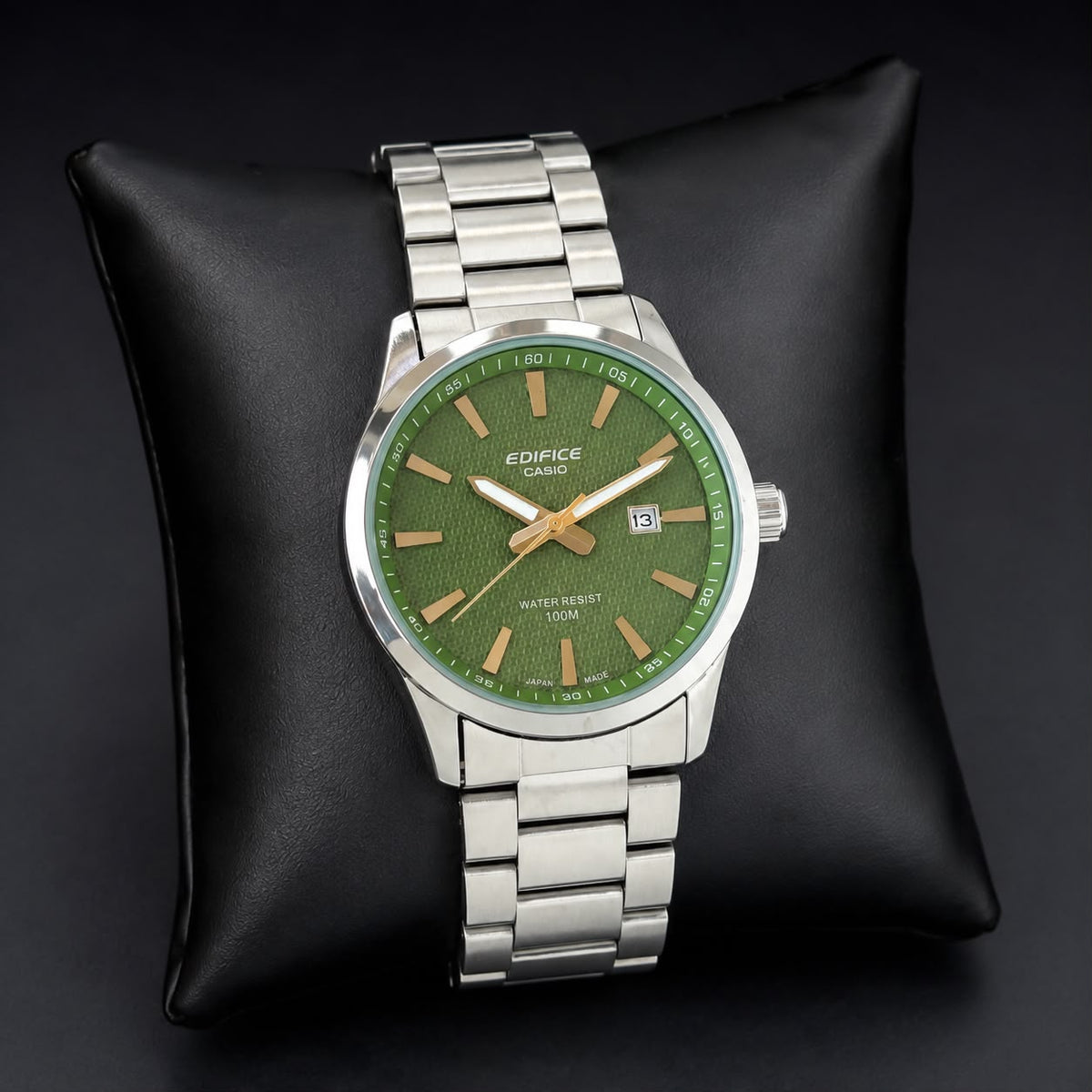 Casio Edifice EFV-100D-1AV Green Dial Watch For Men