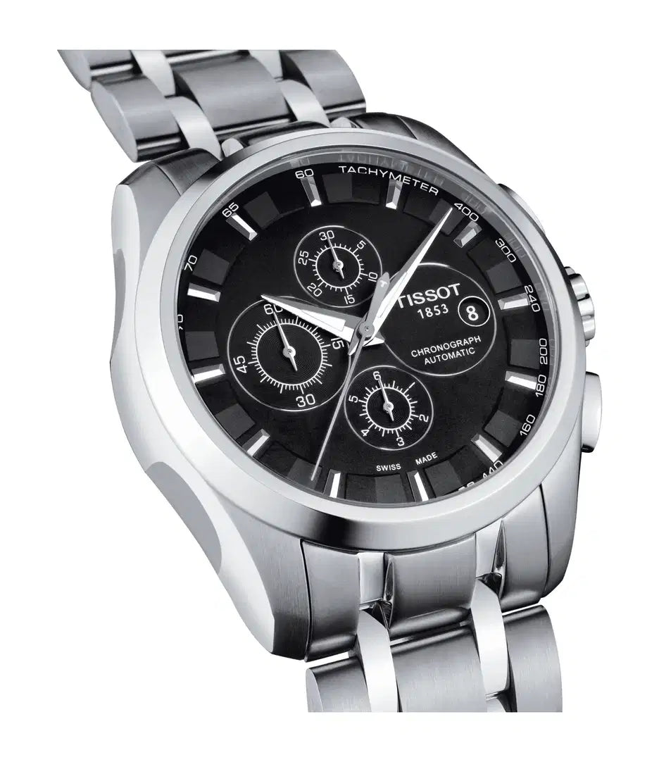Tissot Silver Metal Belt Chronograph Automatic Men's Watch