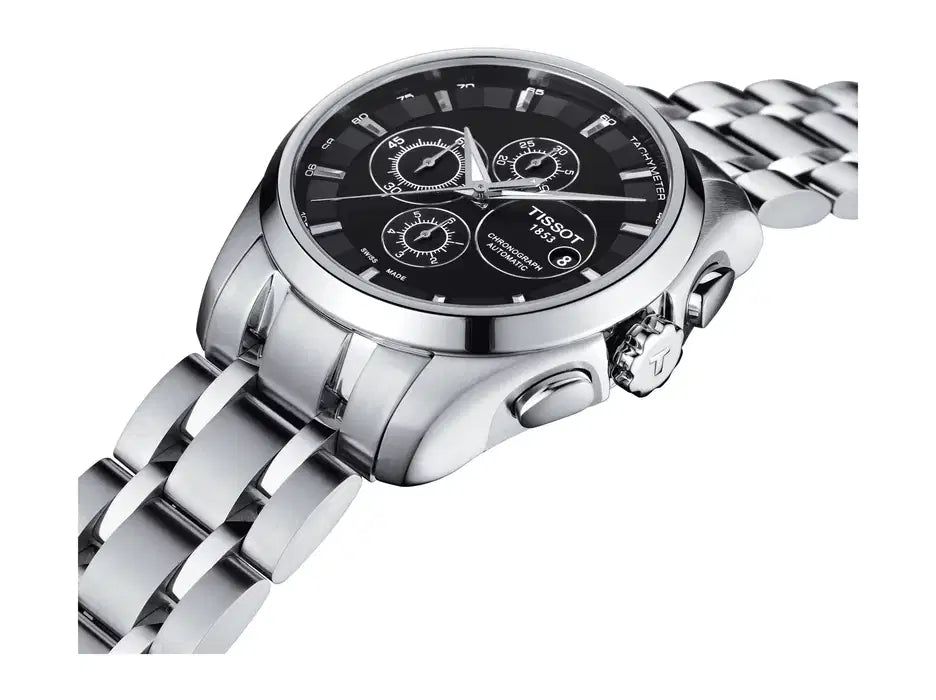 Tissot Silver Metal Belt Chronograph Automatic Men's Watch