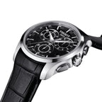 Tissot Multi Functional Chronograph Black Leather Strap Watch For Men